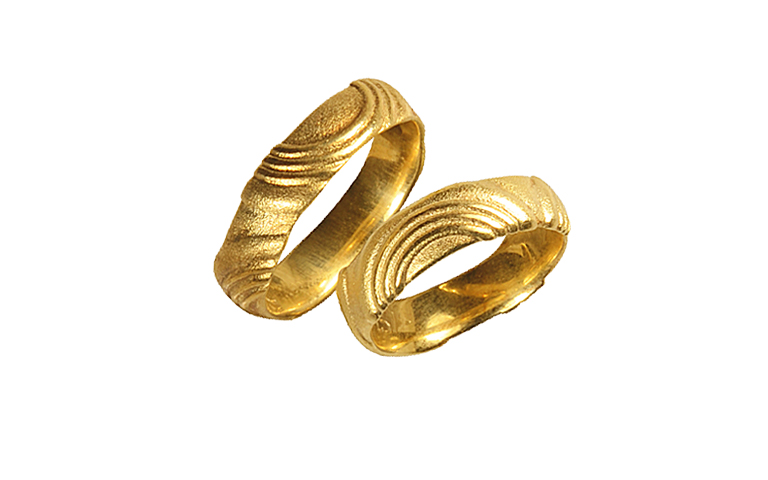 05157+05158-wedding rings, gold 750